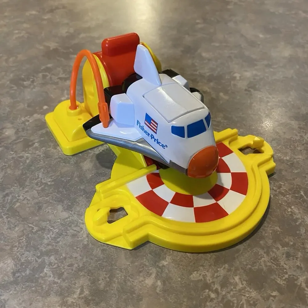 Vtg 1992 Fisher Price Flip Track Space Shuttle Launch Pad Airport Accessory 2315